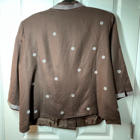 Positive Attitude embroidered linen jacket, 20 petite - Picture 2 of 8